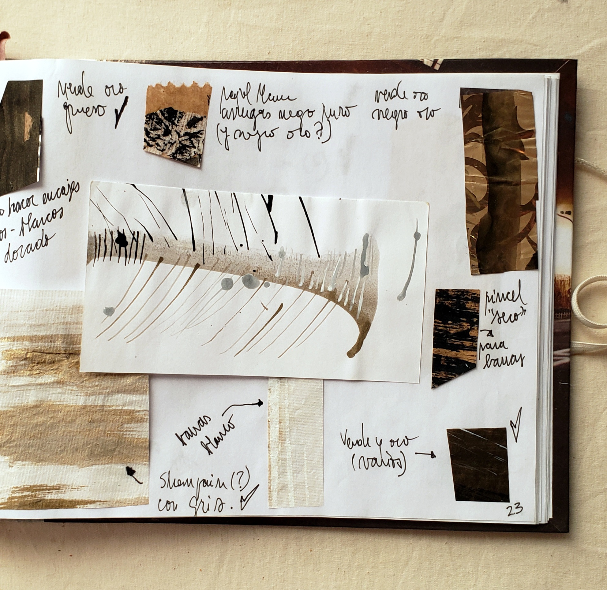 Cuaderno 3 — 2022 Estudio de texturas con tinta china. — Fabio Crisanti