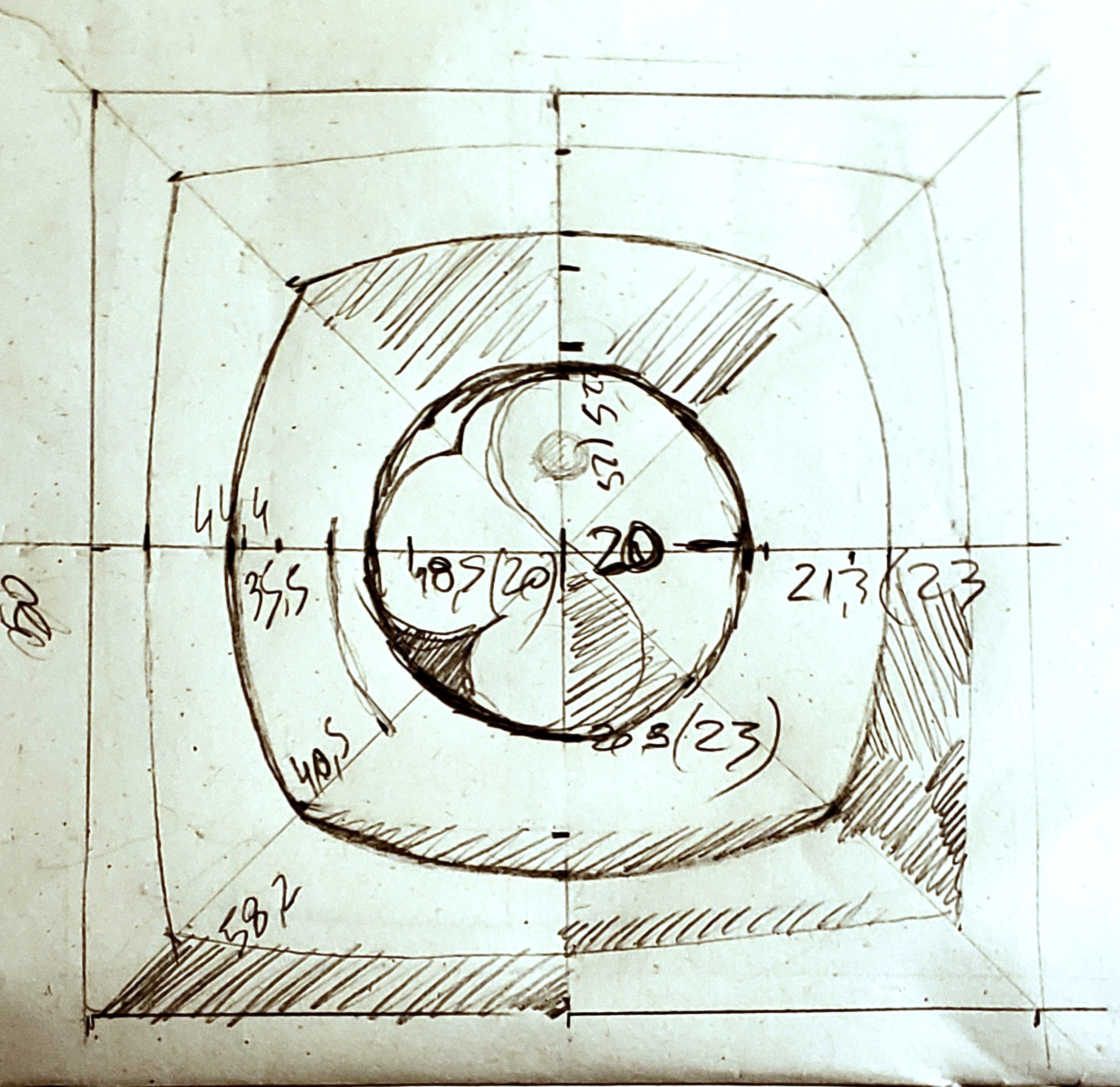 Estudo IV — 2025 A Quadratura do Círculo na Perspectiva "Olho de Peixe". — Fabio Crisanti